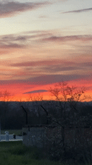 Colorful sunset observed over Harmanli, Bulgaria