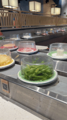 Conveyor belt sushi restaurant operates in Da Nang, Vietnam