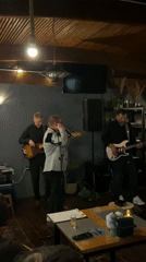 Three-piece band performs live at Bar Montenegro restaurant