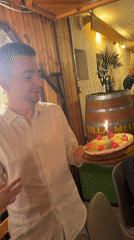 Birthday celebration at restaurant in Bistritsa, Bulgaria