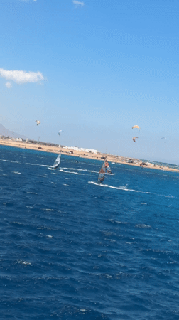 Water sports activity observed off Dahab Egypt coast