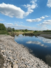 Peaceful riverside gathering documented in Kryvyi Rih, Ukraine