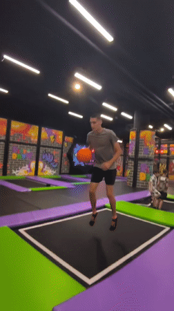 Trampoline basketball session in Sofia
