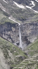 Mountain landscape with waterfall documented in Sissu, India