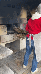 Traditional pizza making at historic Black Forest farm site