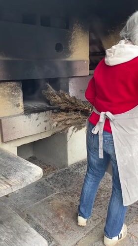 Traditional pizza making at historic Black Forest farm site
