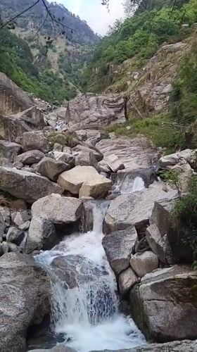 Mountain streams and waterfalls documented near Haini, India
