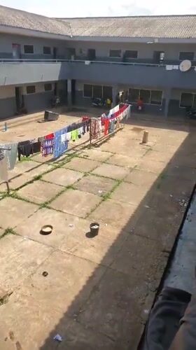 Inside a communal housing complex in Makurdi, Nigeria