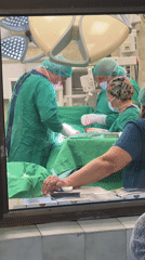 Medical team conducts surgery in Burgas operating room