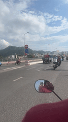 Routine street traffic observed in Nha Trang, Vietnam