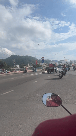 Routine street traffic observed in Nha Trang, Vietnam