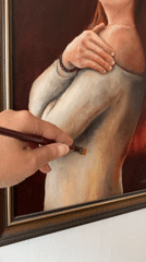 Studio painting session underway in Bílina, Czechia