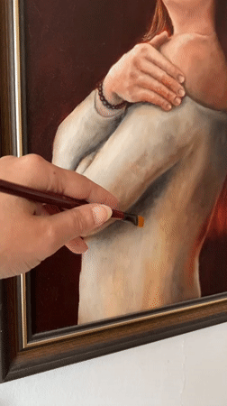 Studio painting session underway in Bílina, Czechia
