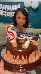 Fifth birthday party celebrated in Gelam, Indonesia