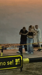 Nighttime outdoor dancing event captured in Belgrade