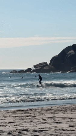 Afternoon beach life captured at Hout Bay, South Africa