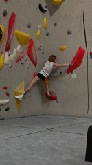 Young climbers practice on indoor walls in Krasnoyarsk facility