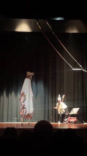Circus-theater performance blending aerial acts and live music in Barcelona
