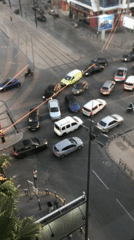 Evening scenes from busy Casablanca streets and local food