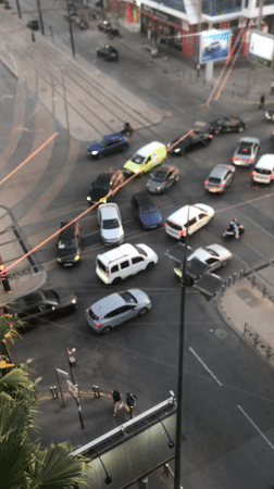 Evening scenes from busy Casablanca streets and local food