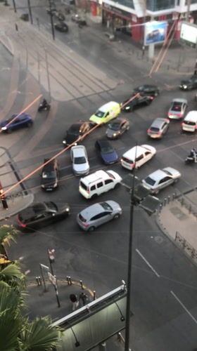 Evening scenes from busy Casablanca streets and local food