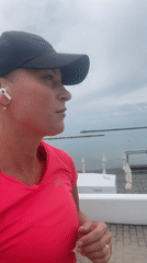Morning stroll documented along Sochi's palm-lined seaside promenade