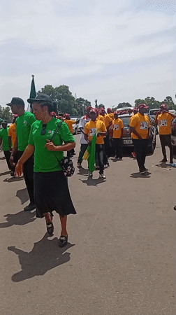 Coordinated group gatherings with uniformed participants in Unguwar Sarki