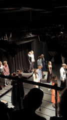 Evening theatre performance concludes at Vuk Theatre in Belgrade