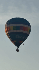 Hot air balloons fill the sky over Dmitrov in summer