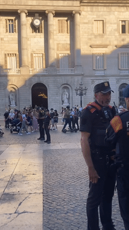 Evening scenes captured around Barcelona's El Raval neighborhood galleries