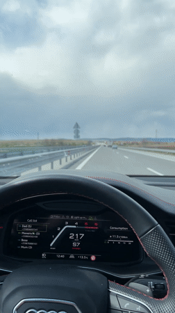 High-speed highway drive recorded on dashcam near Arnautito, Bulgaria