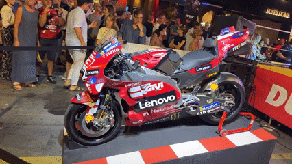 Ducati display and street party light up Cattolica night
