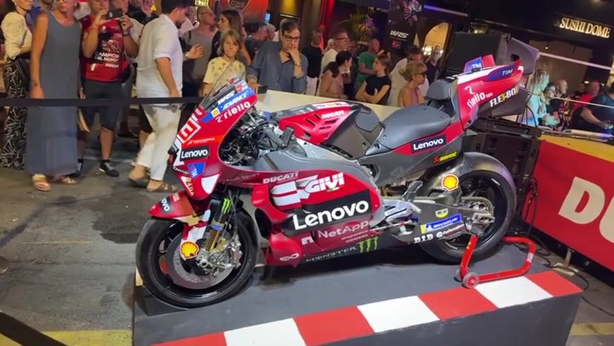 Ducati display and street party light up Cattolica night