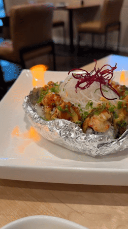 Flambéed and fried sushi rolls at a Sumner restaurant