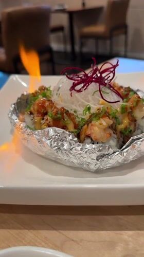 Flambéed and fried sushi rolls at a Sumner restaurant