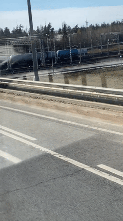 URAL-marked tanker cars spotted on railway near Koskolovo