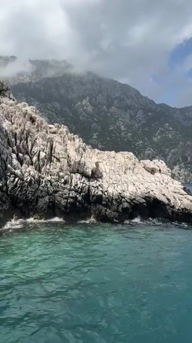 Mediterranean coastline documented near Kumluca, Turkey