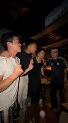 Evening hangout at a dimly lit Dongguan bar