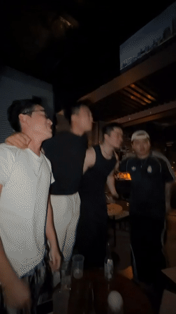 Evening hangout at a dimly lit Dongguan bar