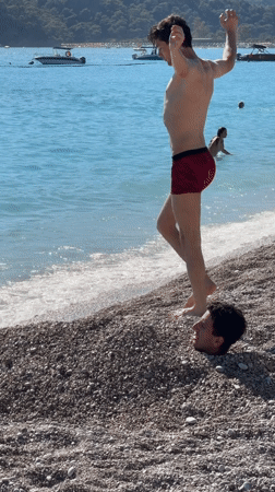 Families enjoy beach day activities in Fethiye, Turkey