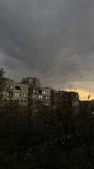 Evening cityscape captured in Plovdiv, Bulgaria residential district