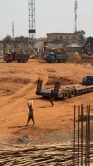 Construction workers active at Jos building site