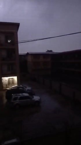 Early morning scenes documented in Lagos residential area