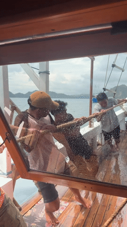 Early morning boat operations observed near Labuan Bajo