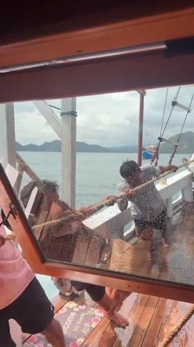 Early morning boat operations observed near Labuan Bajo