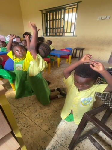 Children participate in classroom activities in Akwanga, Nigeria