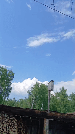 Spring morning domestic scenes captured in Abzakovo, Russia