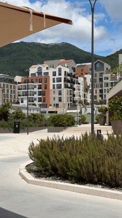 Quiet morning scenes captured around Tivat development complex