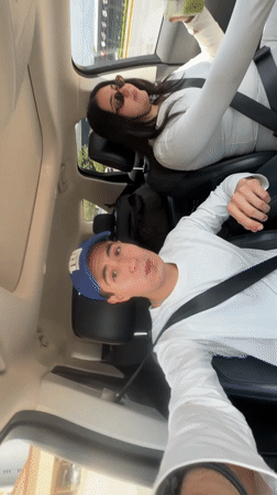 Selfie video from inside a car in San Pedro Garza García