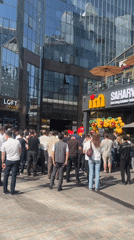 Beauty salon grand opening draws a crowd in downtown Almaty